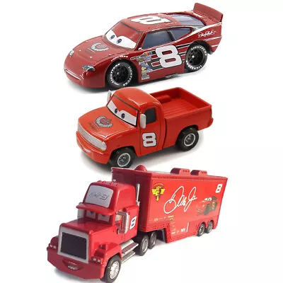 Mattel Disney Movie Cars No.8 Dale Earnhard Jr Racers Pickup Mack Truck Kids Toy • $14.59