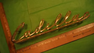 BV17 Cadillac Grill Emblem Vintage Gold Script 1956 CADY ELDORADO COUPE DeVILLE • $299.99