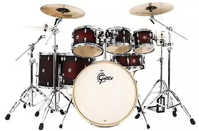 Gretsch Drums Catalina Maple Shell Pack - 7-pc - Satin Deep Cherry Burst • $1099