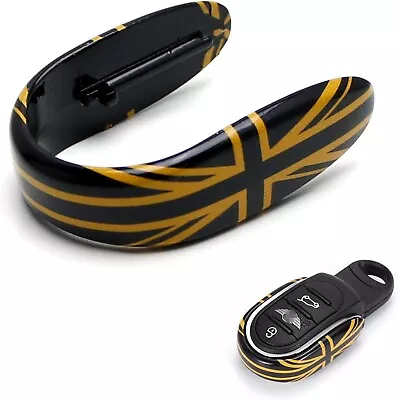 Gold Union Jack UK Flag Style Key Fob Shell For MINI Cooper 3rd Gen F55 F56 F57 • $21.59