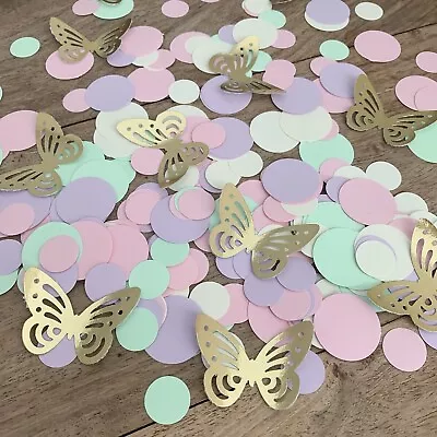 Butterfly Pastel Gold Table Confetti | Birthday | Baby Shower | Christening • £2.80