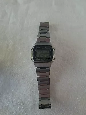 1982 PULSAR Y771-4009 Dot Matrix LCD Chronograph Watch WORKS Running Man Melody • $65