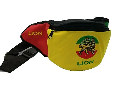 Lion Of Judah Rasta Fanny Pack Waist Purse Money Bag Pouch Bob Marley Rasta Baby • $17.95