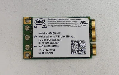 4965AGN Intel Mini-Pci Express 802.11 A/B/G/N 300Mbps  GRADE A  • £10.37