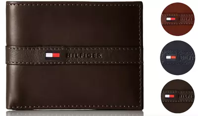 Tommy Hilfiger Men's Premium Leather Credit Card ID Wallet Billfold 31TL22X062 • $27.29