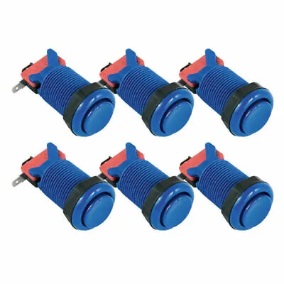 6Pcs HAPP Style Push Buttons Microswith For JAMMA MAME 28mm Arcade 1P2P2COIN • £11.40