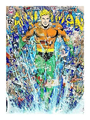 Mr. Brainwash Aquaman Signed Print Poster Comic Book Cover Hijack /100 • $2500