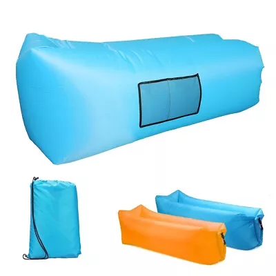 Water Proof& Anti-Air Leaking Inflatable Lounger Air Sofa Traveling Camping Picn • $59.84