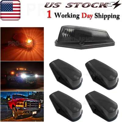 5x Cab Roof Lights Amber LED Smoked Marker Clearance Light For 80-97 F150 F250 • $34.99