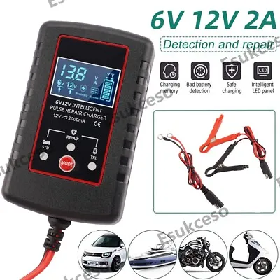 6V 12V Automatic Battery Charger Maintainer Trickle Float For Motorcycle Car ATV • $14.89