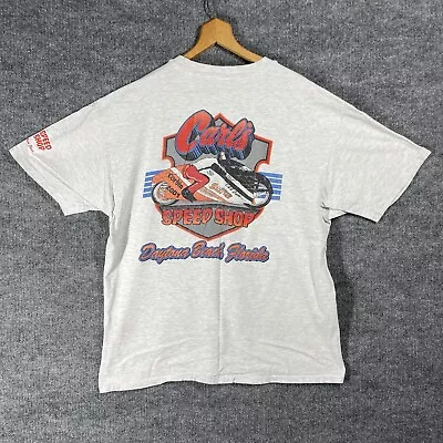 VINTAGE Carls Speed Shop T Shirt XL Daytona Beach Florida Harley Davidson Racing • $74.48