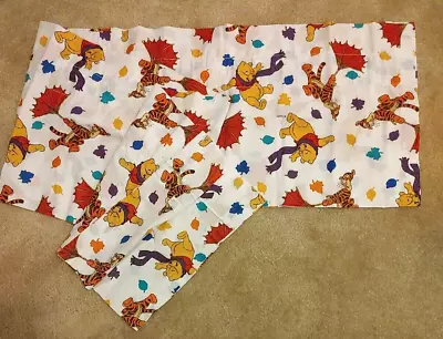 Disney Winnie The Pooh Valances (2) 80X14  White Windy Pooh Tigger Blustery • $19.95