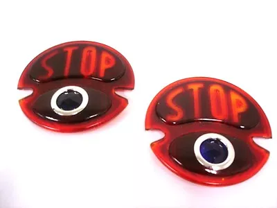 1928 - 1931 Ford Model A Car 'STOP' Tail Light Lamp Lens W/ BLUE DOT A-13450-SBD • $43.77