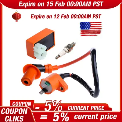 Racing AC CDI Box Ignition Coil Spark Plug For GY6 50cc 150cc ATV Moped Scooters • $17.02