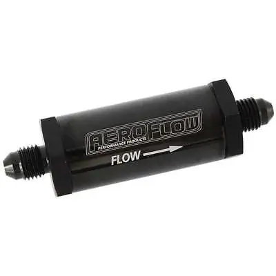 Aeroflow AF607-04BLK -4an Inline Fuel & Oil Filter Black 30 Micron Washable • $33.56