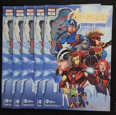 MARVEL COMIC BOOK PFIZER X BioNTech AVENGERS: Everyday Heroes #1 - Lot Of 5🔥!🔥 • $6.99