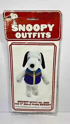 NIP 11  Snoopy Clothes Outfit Plush Stuffed Animal Puffer Jacket Vest #4078 • $24.99