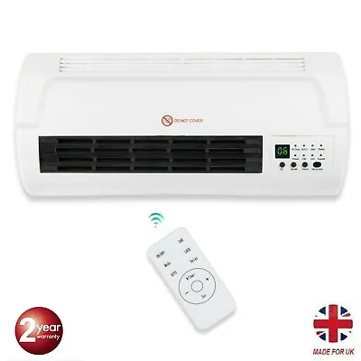£38.97 • Buy Over Door Warm Air Curtain Electric Fan Wall Heater Remote Control 2kw