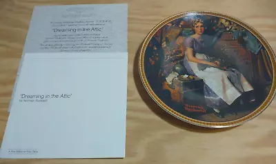 Norman Rockwell Collector Plate Dreaming In The Attic KNOWLES [Free Shipping] • $14.99