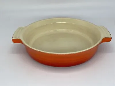 Le Creuset Casserole Dish Stoneware Round Roasting 1.1L 22cm Volcanic Orange • £19.99