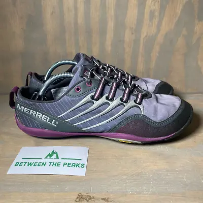 Merrell Womens 8 Lithe Glove Dark Shadow Running Shoes Purple J68782 Lace Up • $25.46
