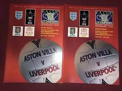 FA CUP SEMI-FINAL 1995/1996 A Football Programme From The Fixture Aston Villa • £12