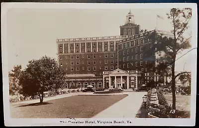 Vintage Postcard 1938 The Cavalier Hotel Virginia Beach VA *REAL PHOTO* • $10