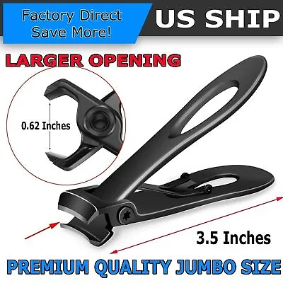 Stainless Professional Extra Large Toe Nail Clippers For Thick Nails Heavy Duty • $5.87