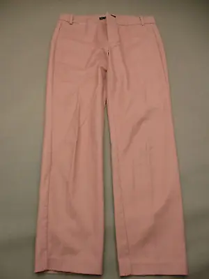 ZARA Size 8 Womens Coral Rich Cotton Blend Zip Fly Pockets Chino Pants 7Gr28 • $10