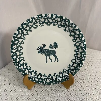 Folk Craft Tienshan Moose Country Stoneware 12  Serving Chop Plate Dish Platter • $13.49