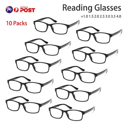 10 Packs Reading Glasses Mens Womens +1.0 1.5 2.0 2.5 3.0 3.5 4.0 Uv Reader New • $23.89