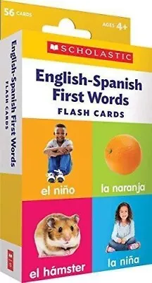 English-Spanish First Words Flash Cards By Scholastic (2021 Print Other) • $5.49