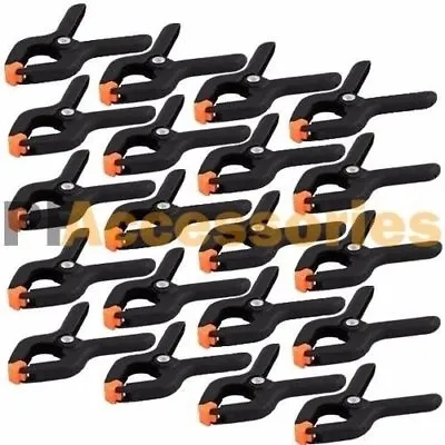 24 Pcs 2.7  Inch Mini Plastic Spring Clamps Tips Tool Clip 1  Jaw Opening • $11.69