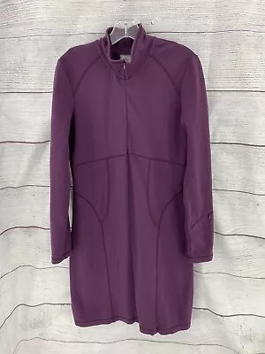 $35 • Buy Athleta Womens Dress Medium Purple Sweatshirt Stretch Athleisure Athletic Fitted