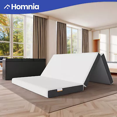 4  Queen Folding Tri Fold Mattress Topper For Camping Yoga W/ Memory Foam • $96