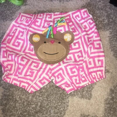 New With Tags Mud Pie Baby Girl 0-12 Months Monkey Diaper Cover Pants • $7.16