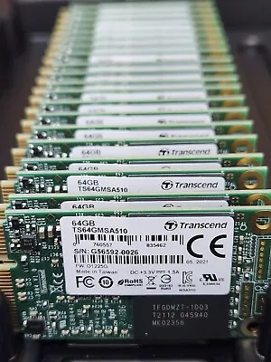 Transcend SMLC MSATA 64GB SSD NAND ECC (TS64GMSA510 MSA510)  FACTORY NEW • $26.99