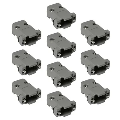 10x DB9 D-SUB 9-Pin RS232 Plastic Hood Housing Serial Port Solder Cup Connector • $17.55