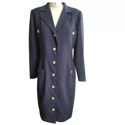 Valentino Garavani Vintage Blue Button Detail Dress • £99.99