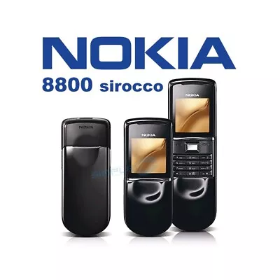 Phone Mobile Phone Nokia 8800 Sirocco Black Slide Black Gsm Luxury Phone _ • £531.20