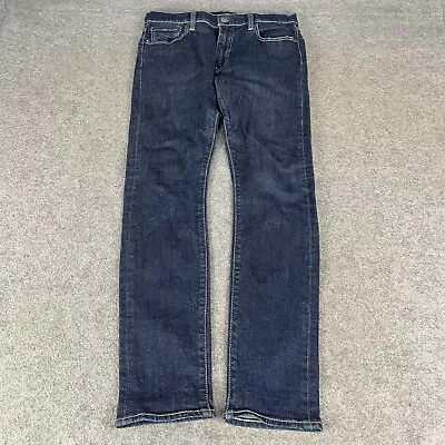 LEVIS 519 Mens 33 Jeans Blue Skinny Stretch Denim Big E Premium W33 L32 (18559) • £13