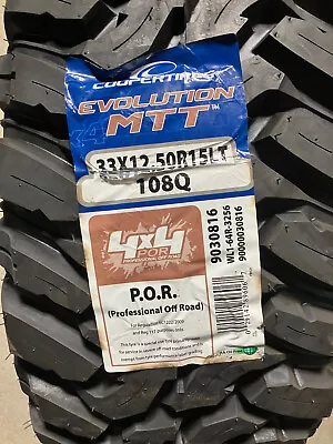 2 New LT 33 12.50 15 LRC 6 Ply Cooper Evolution MTT Mud Tires • $399