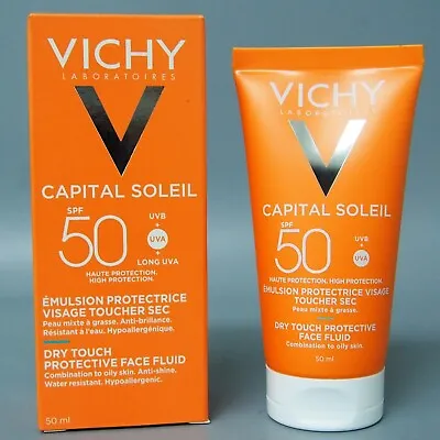 Vichy Capital Soleil Mattifying Face Fluid Dry Touch SPF50 50ml/1.7oz • $24.50