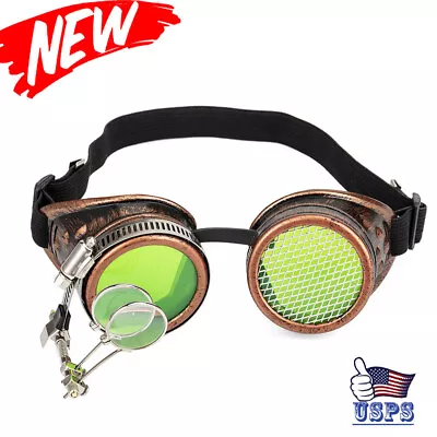 Kaleidoscope Gothic Costume Goggles Cosplay Glasses Vintage Victorian Steampunk • $13.08