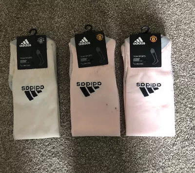 Kids Child’s Adidas Manchester United Football Socks Away Bnwt Size 1/2 Bundle • £21.99