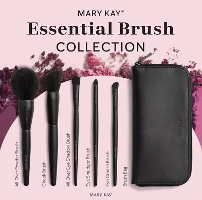 Mary Kay Essential Brush Collection Set: 5 Brushes & Bag (cheeks & Eyes) NEW!!! • $23.99
