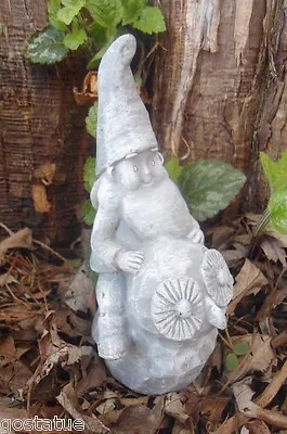 Latex Gnome On Owl Mold Plaster Concrete Cement Mould  5.5 H X 2.5 W • $31.95