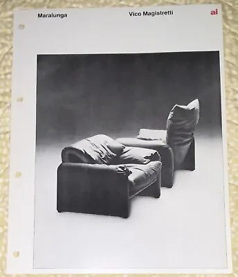 Atelier International Salesman Ad Page-Vico Magistretti Chair-Printed In Italy • $19.99