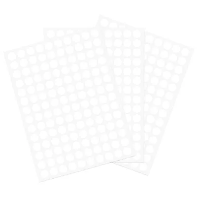 3 Sheet/420Pcs 12mm Dia PVC Self Adhesive Screw Hole Cover Stickers White • £4.86
