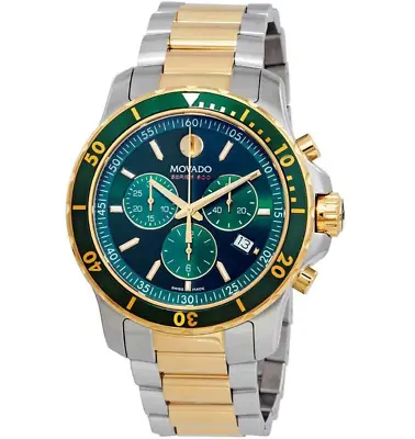 Movado 2600148 Series 800 Swiss Men's Green Dial Chronograph Watch Box & Papers • $897